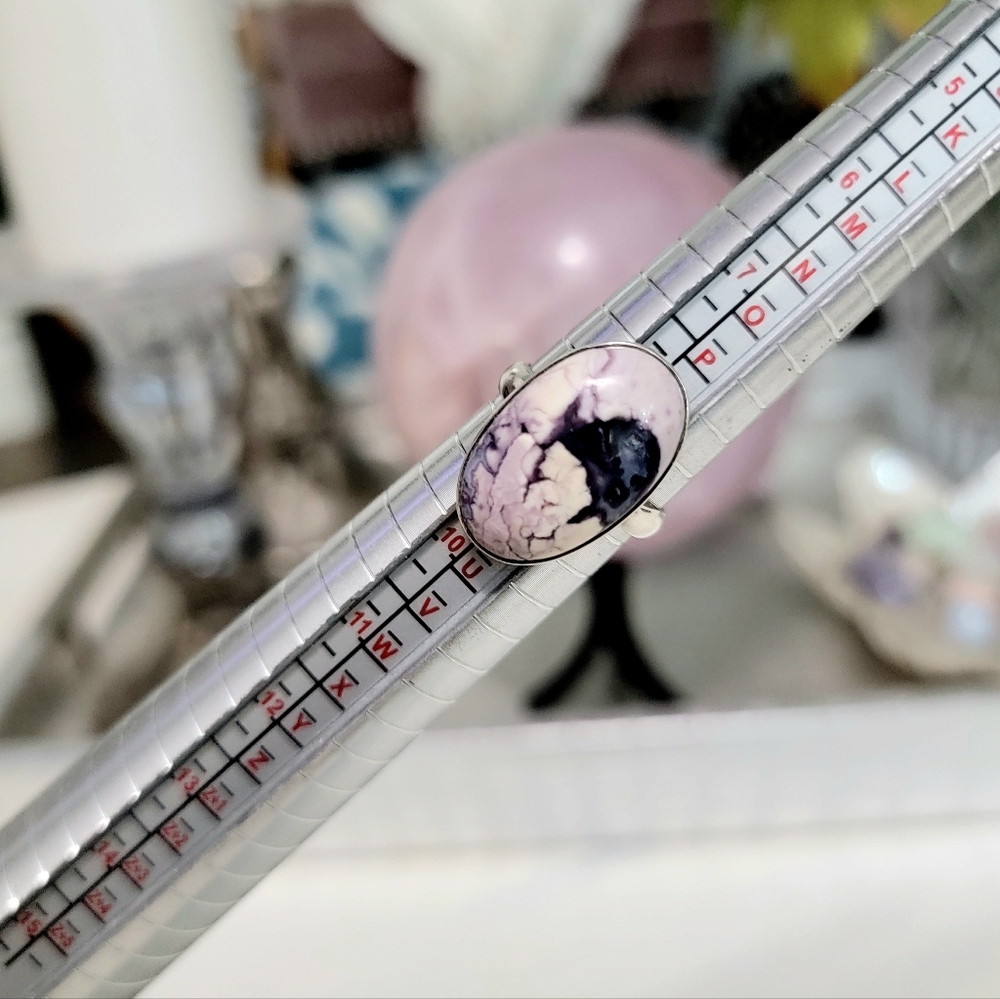 STERLING SILVER 925 Natural Rare Tiffany Stone Ring SIZE 9 NWOT